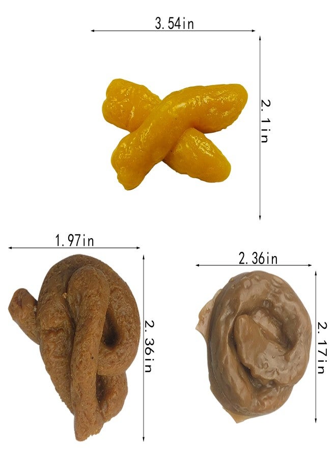PPXMEEUDC Different Shapes Fake Poo Fake Dog Poo Funny Joke Tricky Toys Prank Props for Halloween April Fools' Day Prank Party - Image 4
